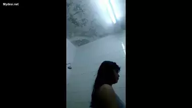 indian girl in bathroom