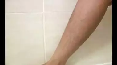young hot hairy pussy wife getting naked in bathroom