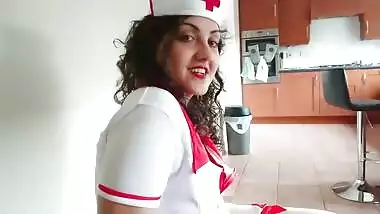 indian wife jill as a sexy nurse sucking patient