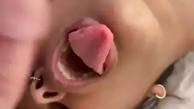 Indian girl gets addicted to a white dick in NRI sex MMS