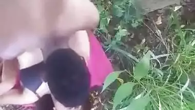 GF fucked in jungle viral xxx Indian outdoor