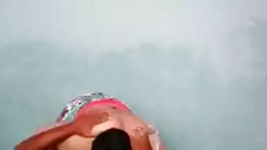 Desi Large butt Bhabhi twat drilled from back in standing position