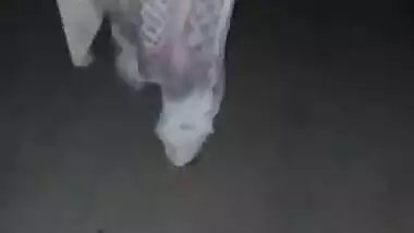 Daring Desi Aunty Showing Ass on Street