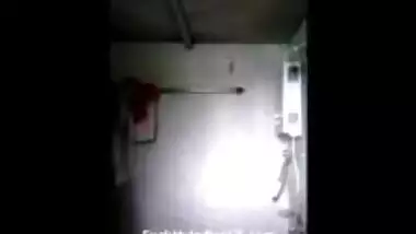 marathi girl playing boobs in bathroom