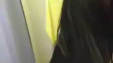 Indian Girl fucks his bf in changing room 