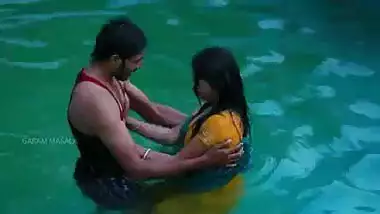 Hot Mamatha romance with boy friend in swimming pool-1