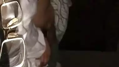 Paki couple at night BJ and boob suck