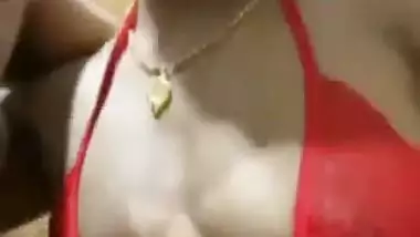Kannada sex video of a woman in lingerie fucking like a slut