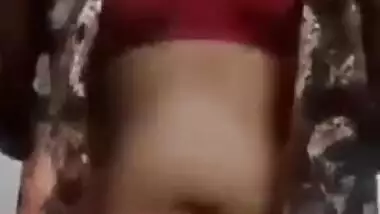 Horny Indian girl showing big tits and masturbate