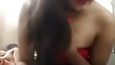 Beautiful girl making video