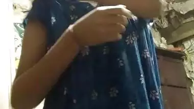 Cute Dehati girl showing her boobs and pussy