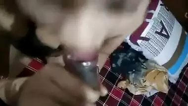 POV video of beautiful Desi bhabhi sucking devar's big XXX dick