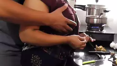 Pretty Indian Big Boobs Stepmom Fucked in Kitchen by Stepson
