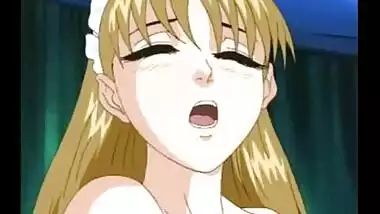 Teen anime blonde licking a fat cock