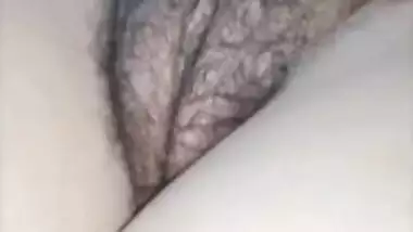 Bhabi playing With Her Hairy Fluffy Pussy