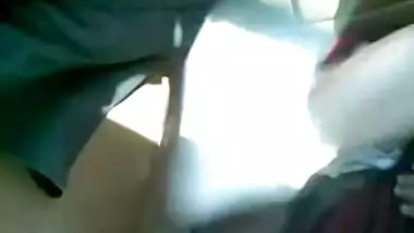 Indian housewife sucking and fucking her car driver inside car