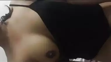 firm boob gf jerking cock