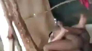 Husband caught unsatisfied wife she fuck with lover in barn, scandal Desi mms