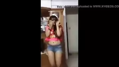 Hot Horny Desi teensitter dancing