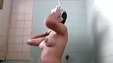 Sexy desi showering bathroom solo