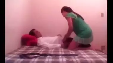 Sexy Indian teen giving a nice blowjob