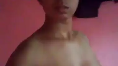 Desi girl selfie video record