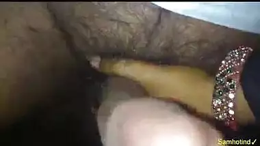 Desi wife handjob with hubby play with wife's boobs and pussy