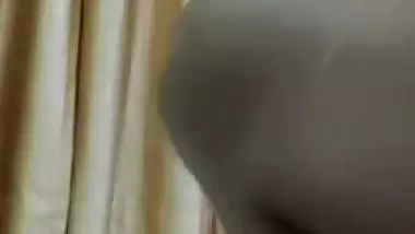 Topless beautiful girlfriend video call to boyfriend