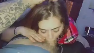 Cute and innocent looking native teen sucks down daddy like a good girl