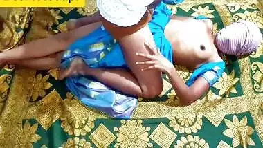 In Green Colour Sari Desi Indian Wife Doggy Style Fuking