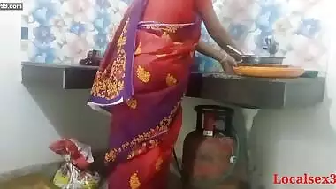 Desi Bengali desi Village Indian Bhabi Kitchen Sex In Red Saree