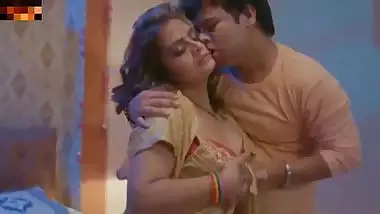 Indian beautiful milf stepmom seduced by neighbour stepson infront of step father massage her big tits and fucked doggy style anal creampie real Hindi