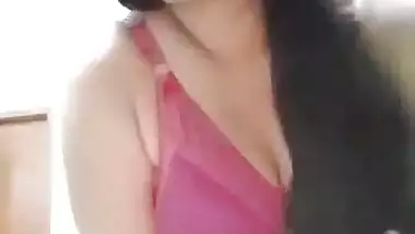 Indian wife big boobs show for secret lover