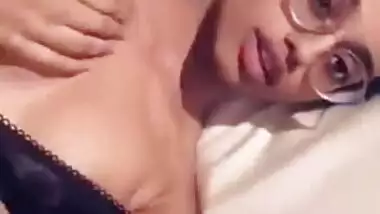 Nerdy Desi college girl needs sex but she touches XXX slit instead