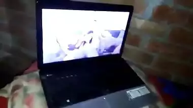 horny bhabhi saw porn in laptop hard fucking by hubby