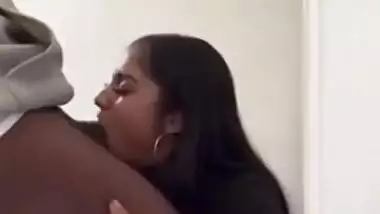 Middle Eastern Girl Sucking Her Black BF