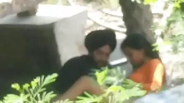 Girlfriend fucked outdoors hidden cam Punjabi sex