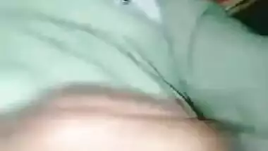 Desi BF enjoys playing with small boobs of GF