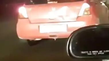 Indian Hot Sex in the Backseat of Car on highway