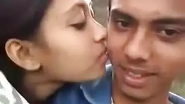 Hot Desi College Girl Kissing At Park
