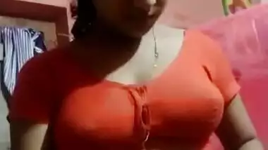 Cute Bengali wife showing boobs on cam