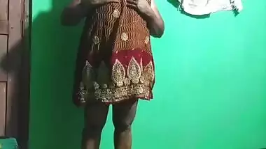 Indian horny milf using umbrella