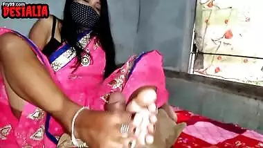 Indian feetjob and moaning sex with Alia bhabi