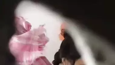 Neighbor wife bath and wearing bra caught through window