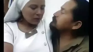 A busty nun fucks a man in the xvideo