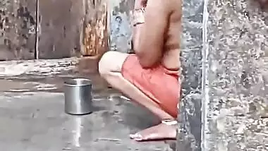 Bhabi Outdoor Bathing