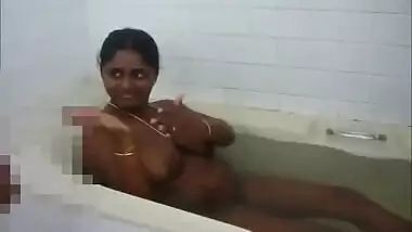 Tamil Mom Shower Front Of Husband
