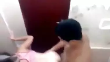 Hot Mumbai Girl Caught Having Sex With Friend In Restroom