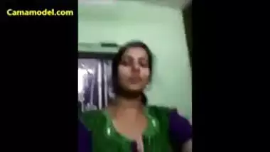 busty pretty girl showing boobies to boyfriend