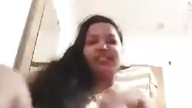 Horny Boudi Showing Boobs and Pussy with Clear Talk